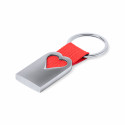 Llavero de aluminio troquelado de corazón y cinta para regalar