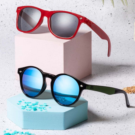 Gafas de sol con cristales efecto espejo de materiales reciclados varios modelos a elegir