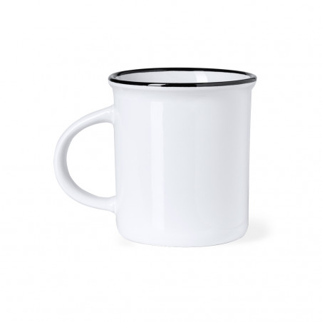 Taza de cerámica navideña en color blanca