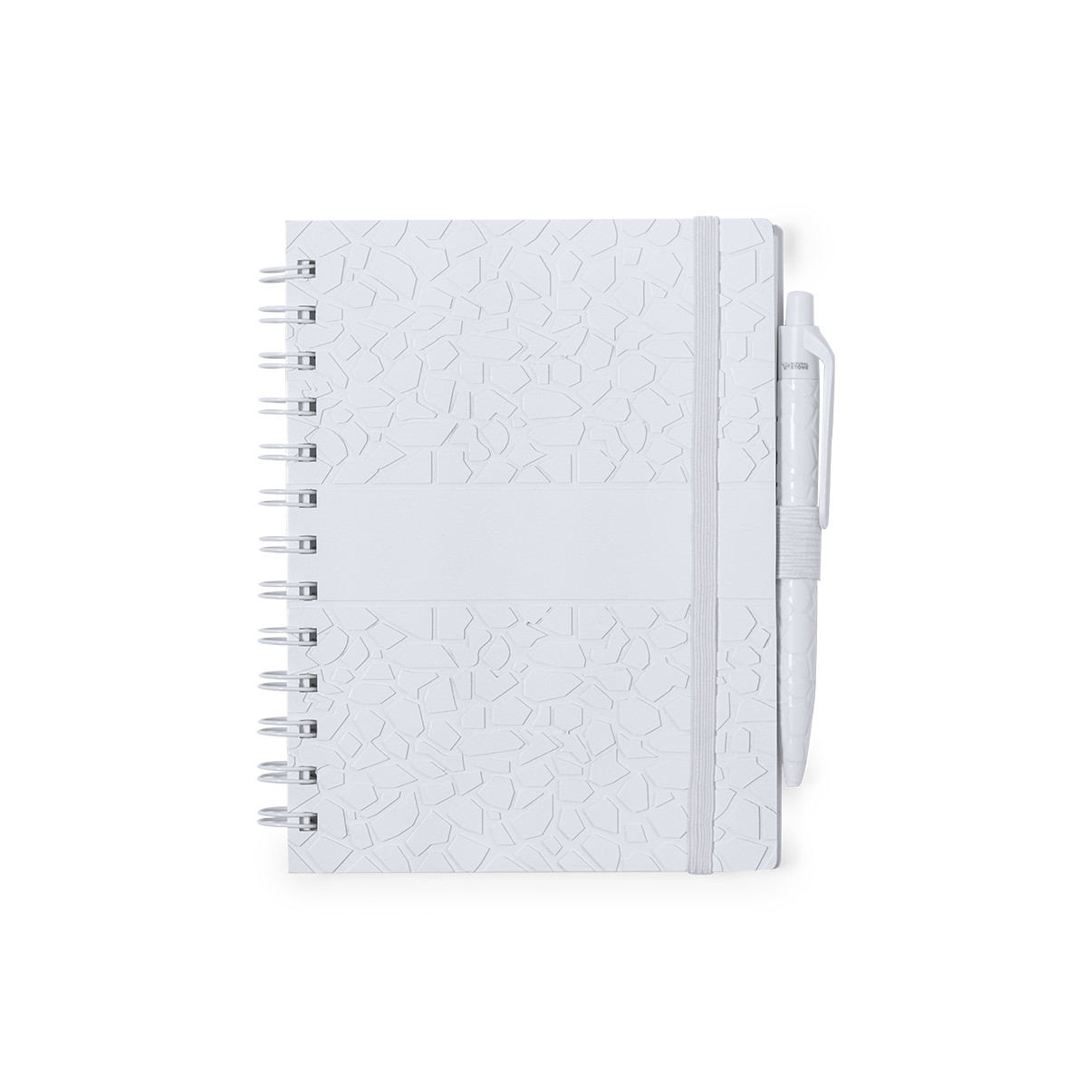 Cuaderno chico con espiral tapa dura y bolígrafo