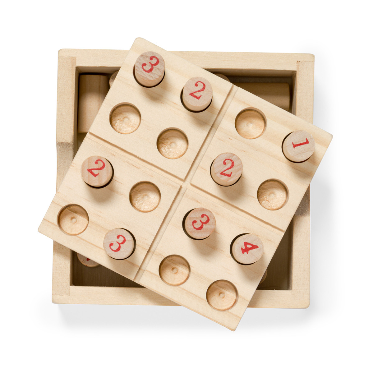 Sudoku de madera en caja con tapa