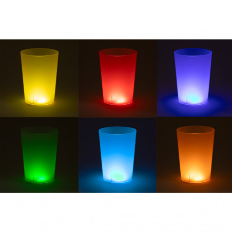 Posavasos adhesivo con 6 luces led para iluminar bebidas