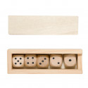 Juego de dados de madera