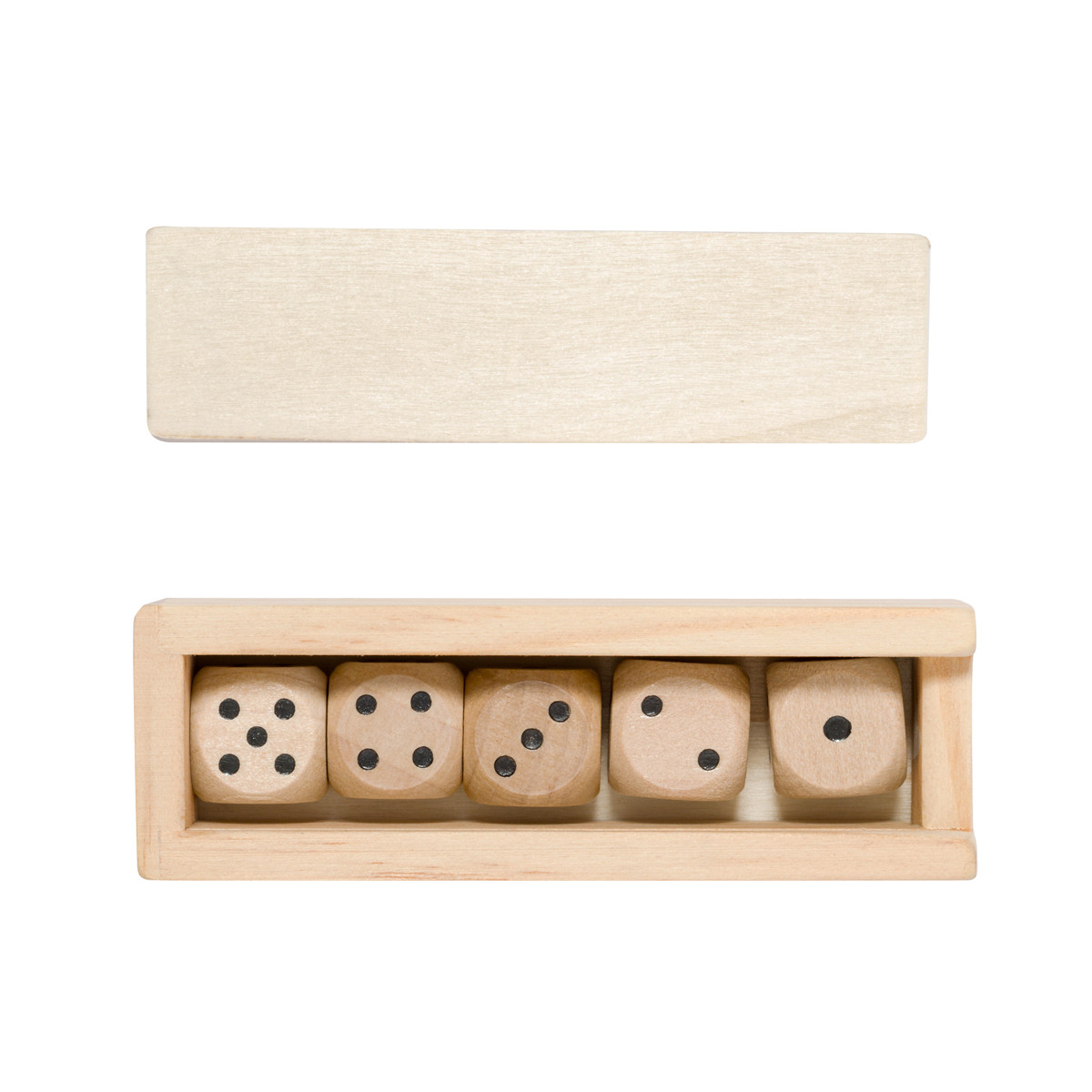 Juego de dados de madera