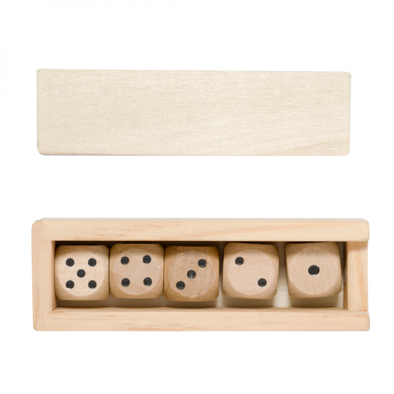 Juego de dados de madera