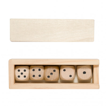 Juego de dados de madera