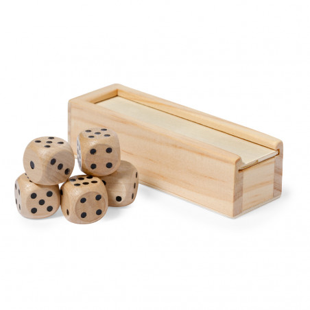 Juego de dados de madera