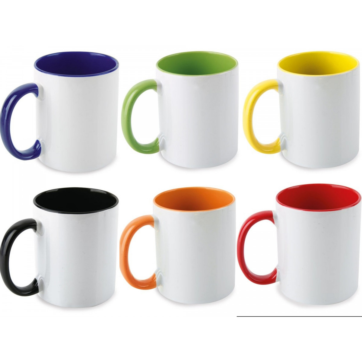 Taza con interior de color para sublimar