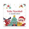 Libreta roja personalizada para Navidad con boligrafo de Papa Noel