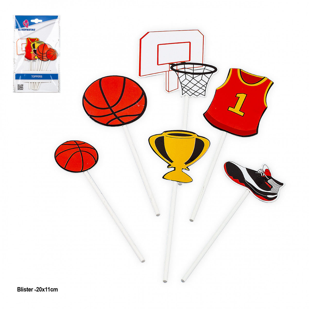 Topper basket balones canasta 6pcs