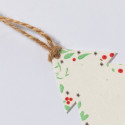 Adorno de navidad con semilla de flores en sobre verde personalizado para detalle de Navidad