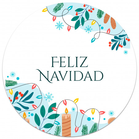 Cofre de incienso con adhesivo navideño personalizado