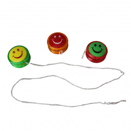 Yoyo de colores con cara sonriente para regalar en cumpleaños