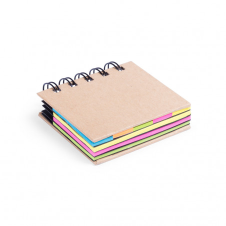 Libreta con post it adhesivos de colores con adhesivo de superhéroes